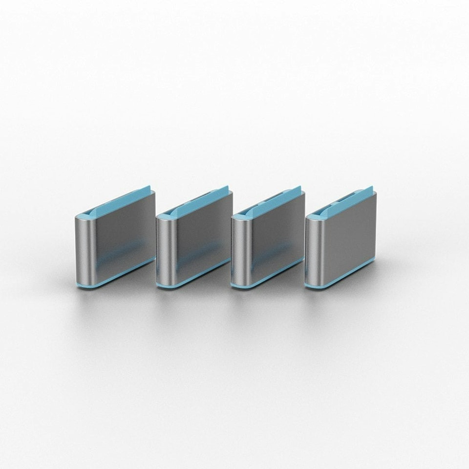 image 1 of USB-C Port Blocker Kit, Blue (1x Key, 4x Locks)