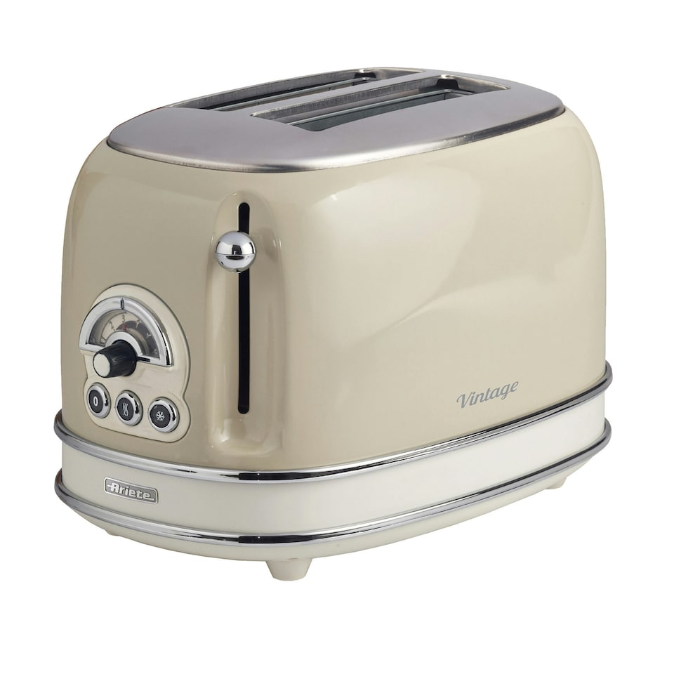 image 1 of Ariete ARPK4 Vintage Retro Jug Kettle, Toaster & Espresso Coffee Machine Set, Cream
