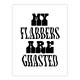 image 1 of My Flabbers Are Ghasted Black And White Funny Wall Art Print 12x16 In