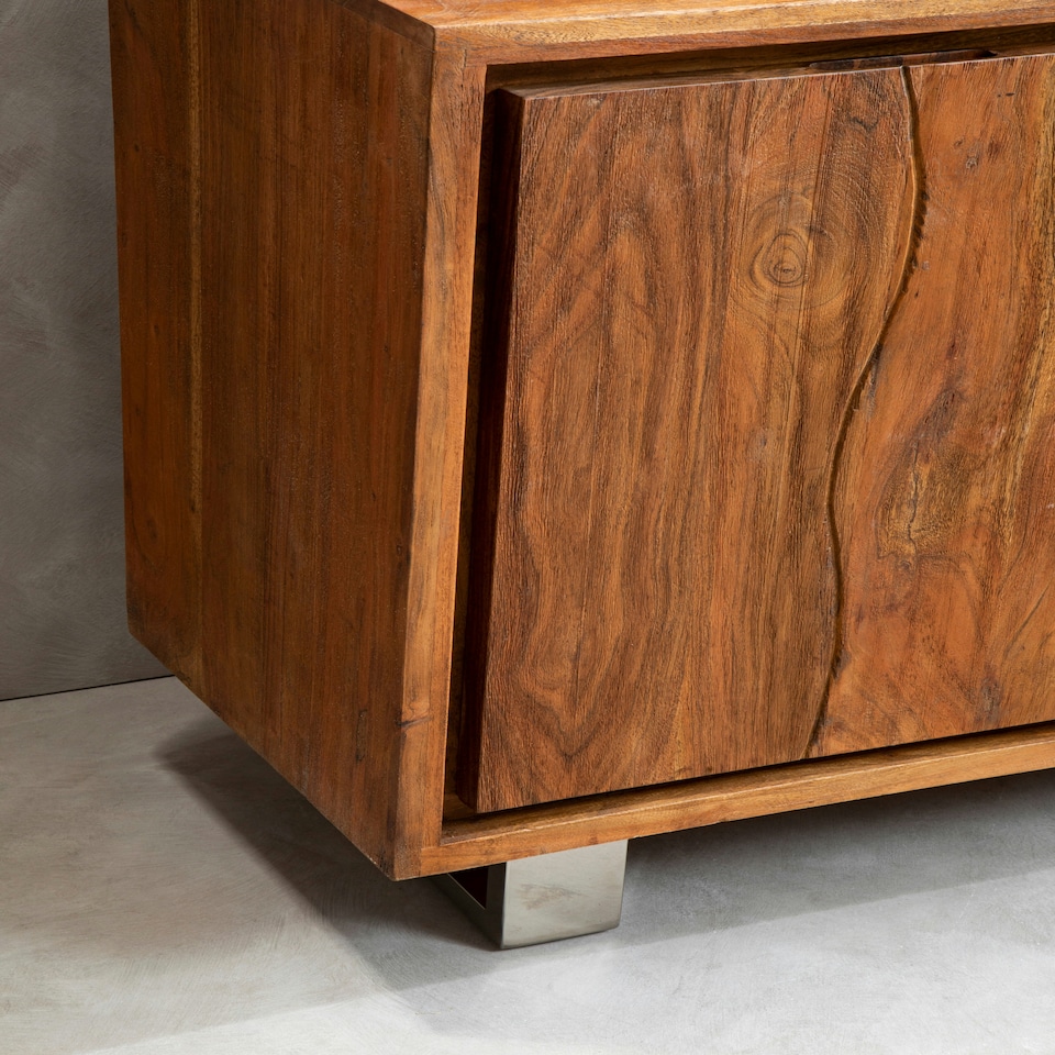 image 1 of Interiors by Premier Acacia One Door Sideboard Brown