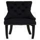 image 2 of Interiors by Premier Black linen Dining Chair, Comfortable High Back Office Chair, Aesthetic Linen chair for Living Room