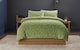 image 2 of Ultra Soft Teddy Duvet Cover Set Daisy Embossed Cozy Fleece Bedding | Green | Single