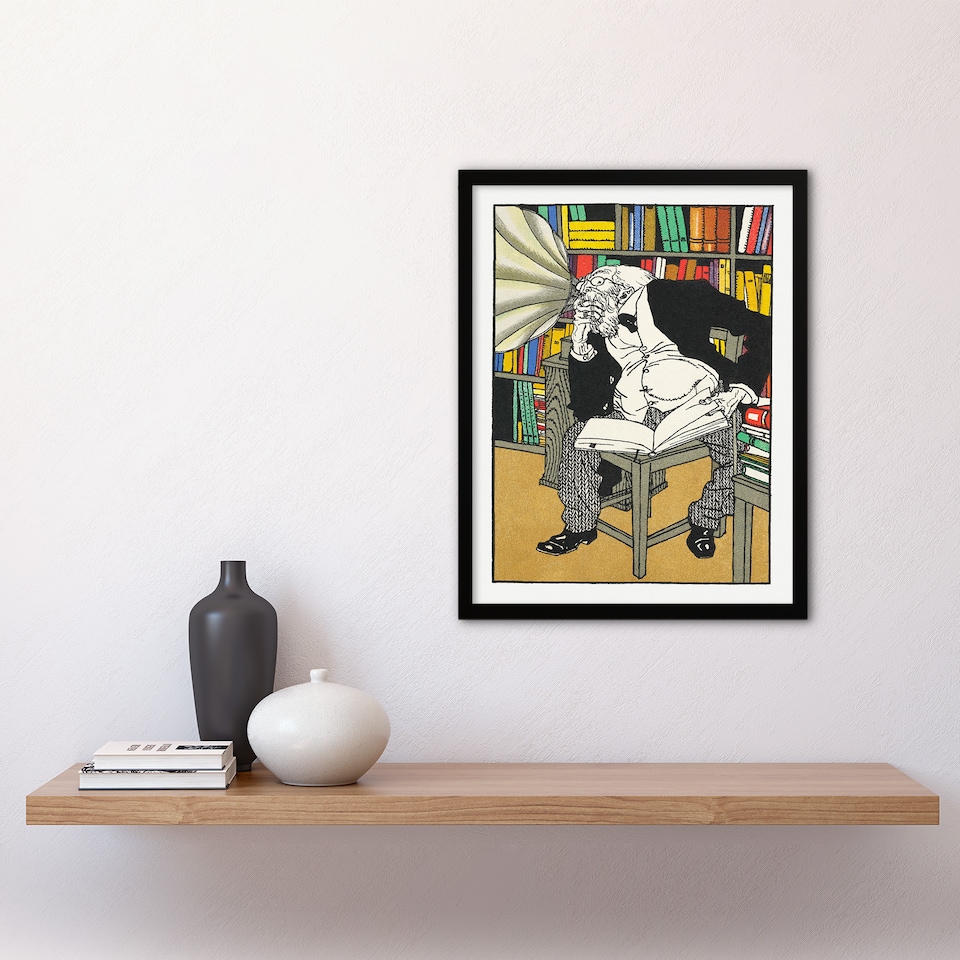 image 1 of Moriz Jung The Dialectician Colourful Painting Framed Wall Art Picture Print A3