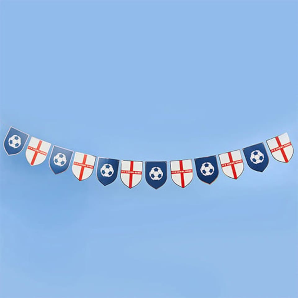 image 1 of Come on England It's Coming Home Flag Bunting Hanging Decoration 2.5m