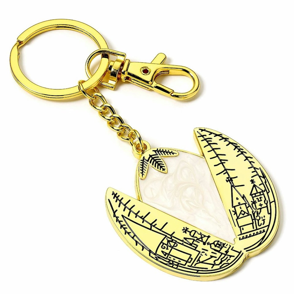 image 1 of Harry Potter Golden Egg Keyring - Gold/White - One Size
