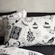 image 3 of Catherine Lansfield Enchanted Witchcraft Reversible Duvet Cover Set Black / Natural Black | Black / Natural | Double