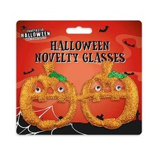 Halloween Pumpkin Glitter Novelty Fancy Dress Glasses