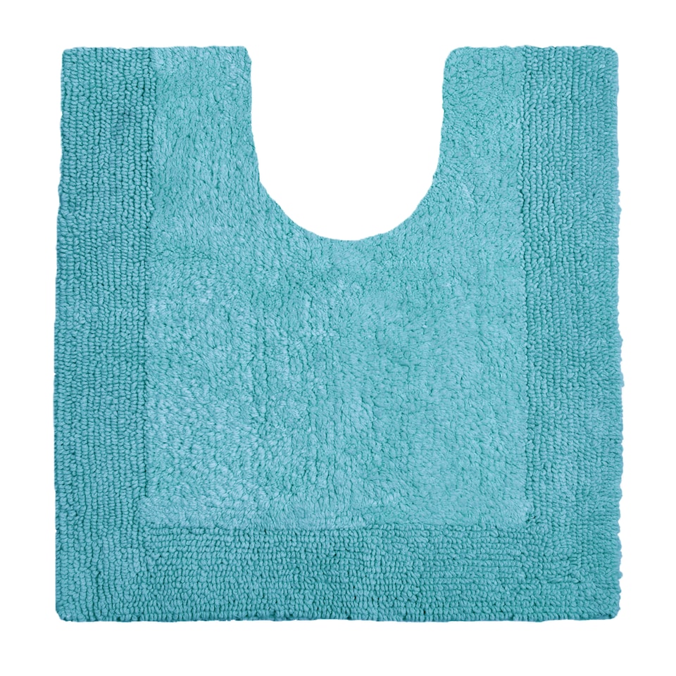 image 1 of Heavyweight Reversible Pedestal Toilet Mat - Turquoise