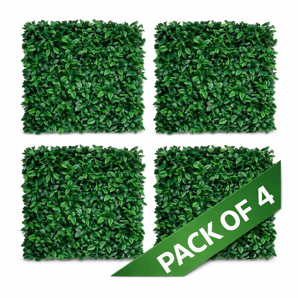 image 1 of Pack of 4 Bay Leaf Artificial Wall Tiles