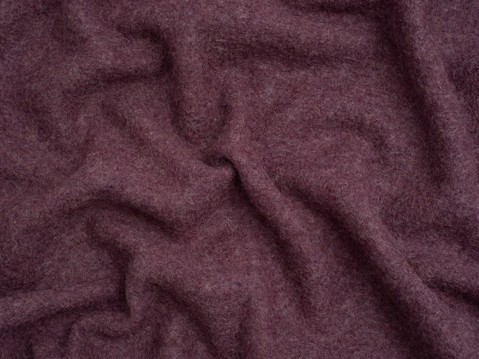 Minerva Core Range Wine 100% Pure Boiled Wool Coating Fabric for Dressmaking, 140cm / 55" Wide - per metre