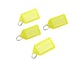 image 3 of Pack of 50 Large Yellow Identity Tag Key Rings - Sliding Fob Keyrings Coloured