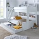 image 1 of Oliver White Storage Triple Sleeper And Clay Orthopaedic Mattresses | White