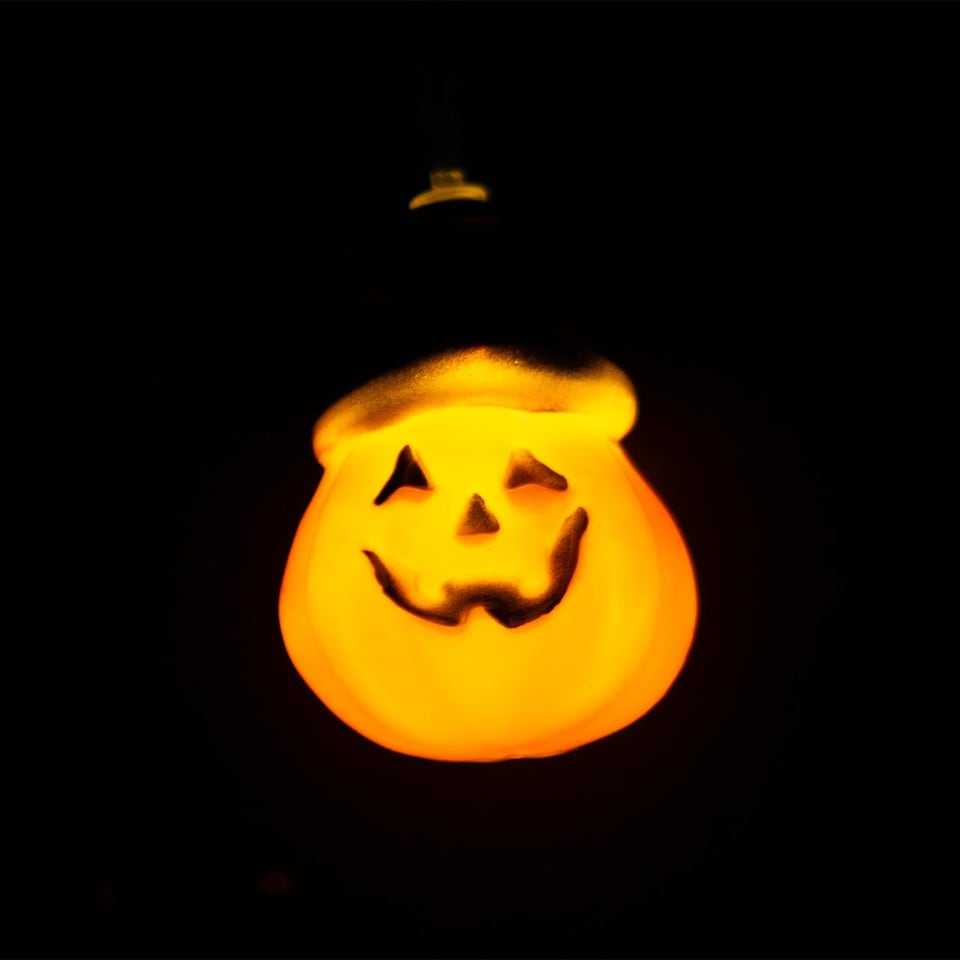 image 1 of vfm-estore Halloween Pumpkin Head String Lights - 165cm Orange Party Decoration