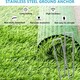 image 4 of Garden Pegs 100 x 6''/150mm U-shaped multi-purpose galvanised steel Garden Securing Pegs Silver