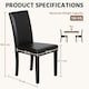 image 3 of Yaheetech Set of 4 Fabric Upholstered Dining Chairs Black