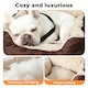 image 4 of Skylos Dog Car Seat Bed Pet Booster Travel Carrier with Safety Leash | Brown | Brown | 1