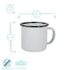 image 3 of Argon Tableware White Enamel Espresso Cups - 130ml - Black - Pack of 6 Black