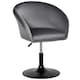 image 1 of HOMCOM Swivel Bar Stool Fabric Dining Chair Dressing Stool Tub Seat Grey