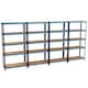 image 10 of Home Vida 5 Tier Large Heavy Duty Adjustable Steel Garage Shelving, Blue - Holds 875kg - (Set of 4) | Blue | Blue | Large
