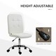 image 3 of Vinsetto Curved Back Home Office Chair with Adjustable Height, White