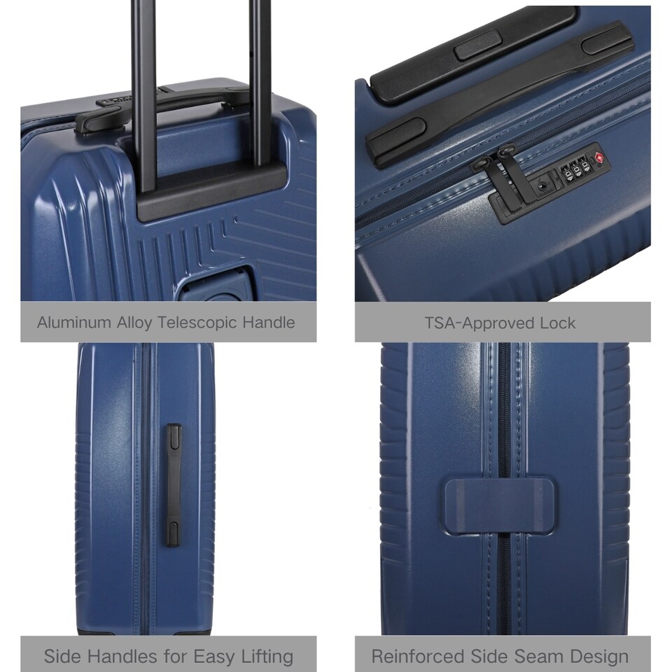 image 1 of 4 Piece Hard Shell Luggage Suitcase Set | 14'/20'/24'/28' Suitcases