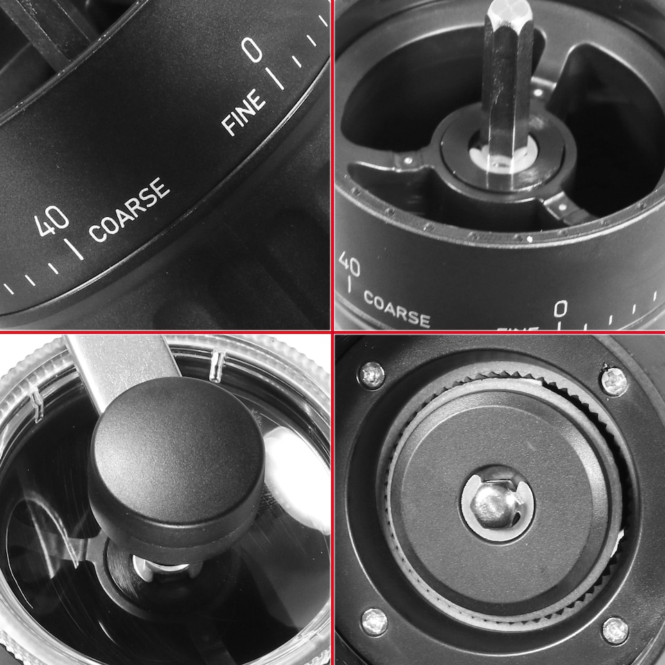 image 1 of SPARES2GO Manual Coffee Grinder Adjustable Ceramic Burr Kit for Aeropress, Espresso, Pour Over, French Press, Moka (30g Capacity)