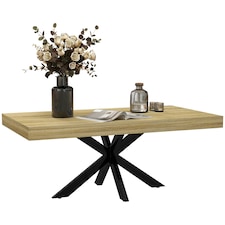 HOMCOM Industrial Coffee Table, End Table with Steel Frame
