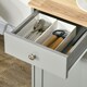 image 8 of HOMCOM Sideboard Buffet Cabinet with Storage Cabinets and Drawers, Grey Grey | Natural Wood