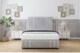image 2 of Sloomy Kingsley Silver Naples Divan Bed Base 2 Drawers Right Side With 26 Inch Strutted Headboard & 12 Inch Matching Footboard | Silver | Silver | King | 1