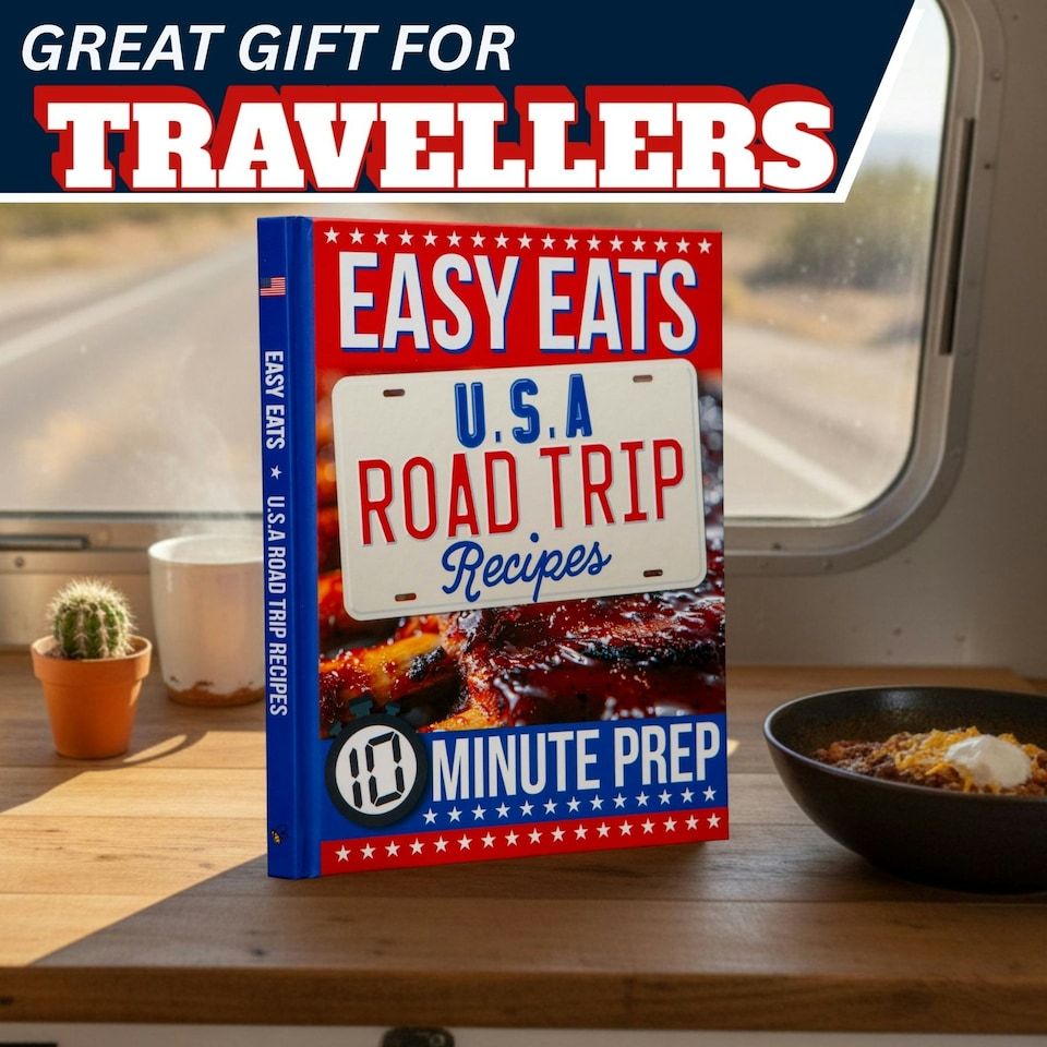 image 1 of Easy Eats USA Road Trip Recipes Book - BBQ & More