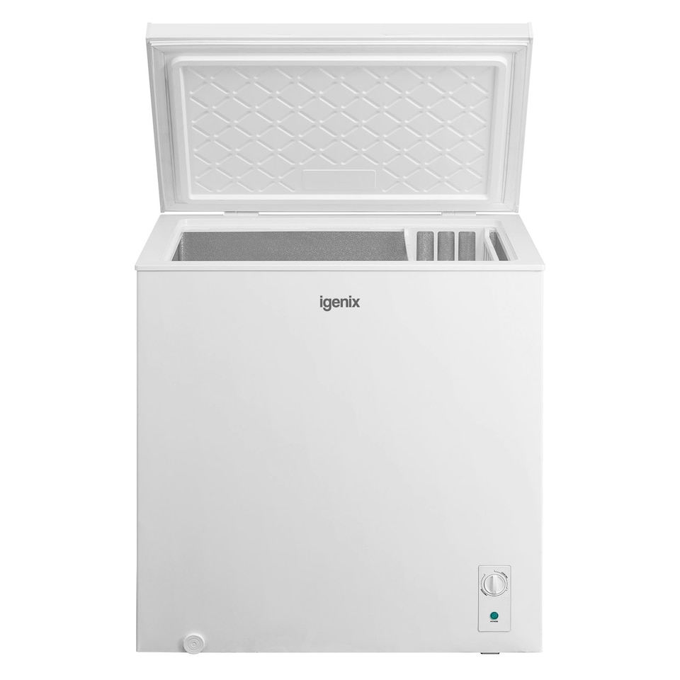 image 1 of Igenix IGCF0198W Freestanding Chest Freezer 198 Litre Capacity with Freezer Basket, Suitable for Outbuildings and Garages, White White