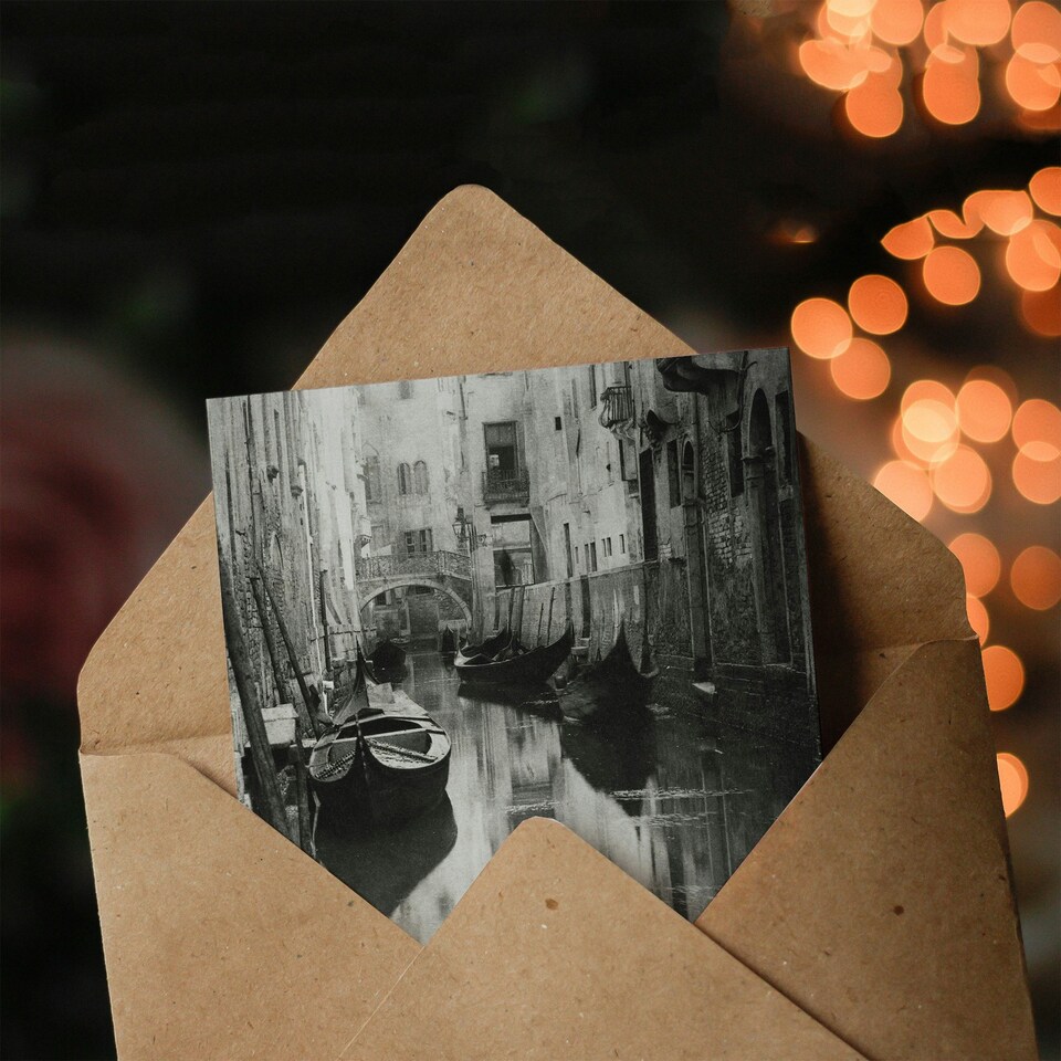 image 1 of Alfred Stieglitz Art Card A Venetian Canal Vintage Photograph