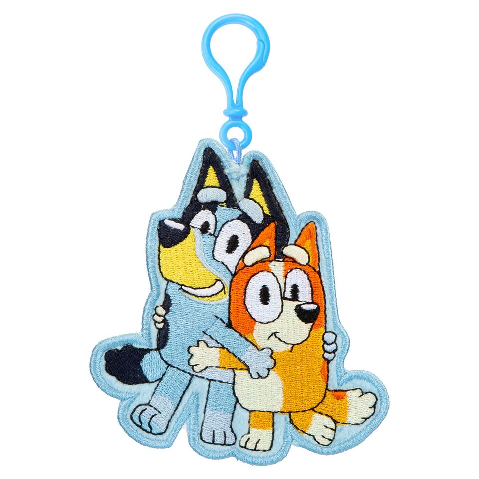 image 1 of PMS Bluey Embroidered Plush Bag Clip, 10cm - Children's Accessory