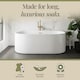 image 3 of Contemporary Back To Wall Freestanding Bath 1700mm x 750mm | White | White | 1700 x 750 x 590mm