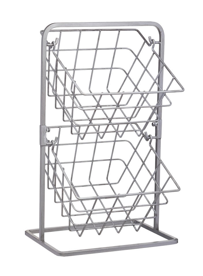 image 1 of KitchenCraft Storage Basket Stand Grey 2 Tier