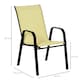 image 5 of Outsunny Set of 4 Garden Dining Chair Set w/ High Back Armrest Beige