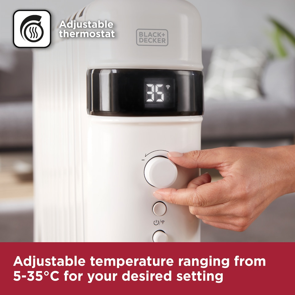 image 1 of 2.5KW Digital Oil Free Rad 24 Hour Weekly Timer WIFI