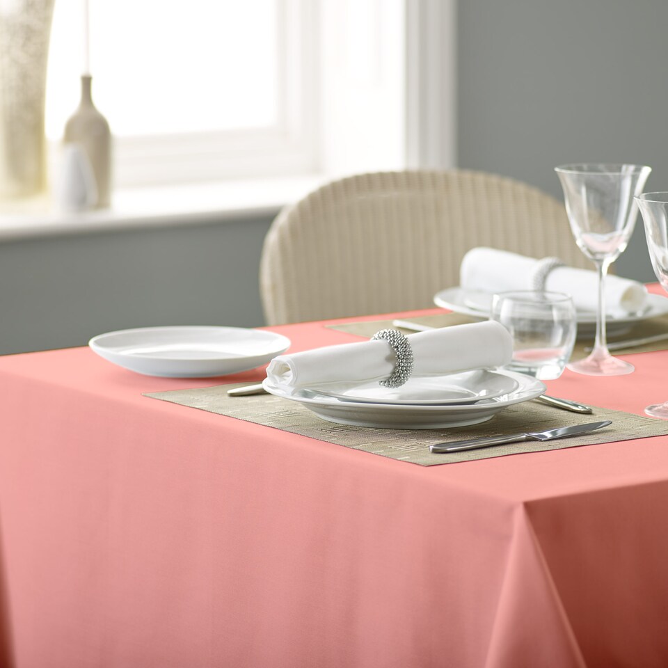 image 1 of Polyester Plain Tablecloths-Paprika-137 x 137cm