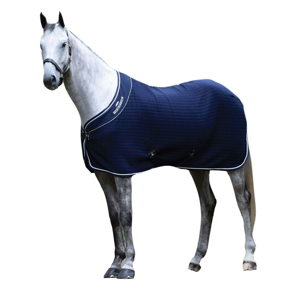 image 1 of Weatherbeeta Thermocell Standard-Neck Horse Cooler Rug - Navy/White - 5´ 9"