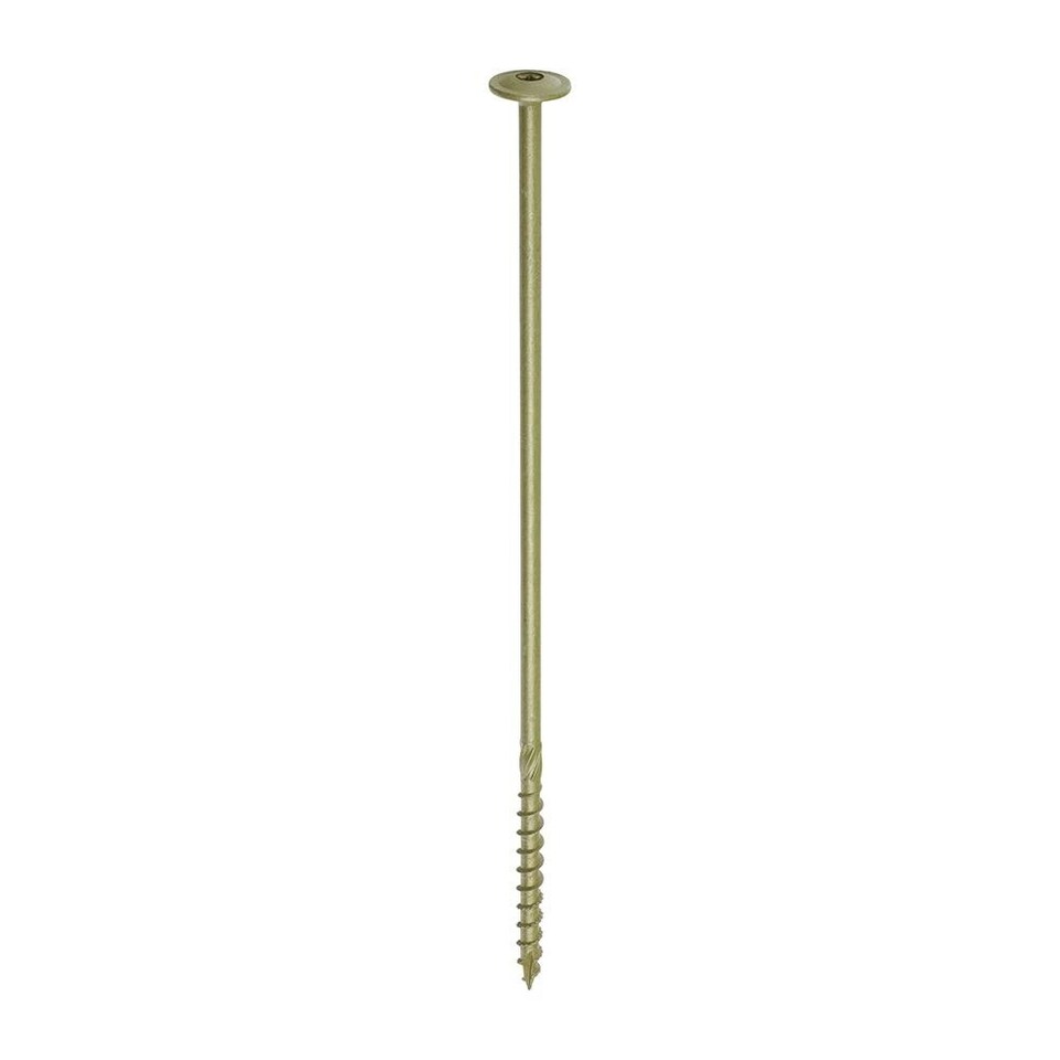 image 1 of Timco - Timber Frame Construction & Landscaping Screws - Wafer - Exterior - Green Organic (Size 8.0 x 275 - 25 Pieces)