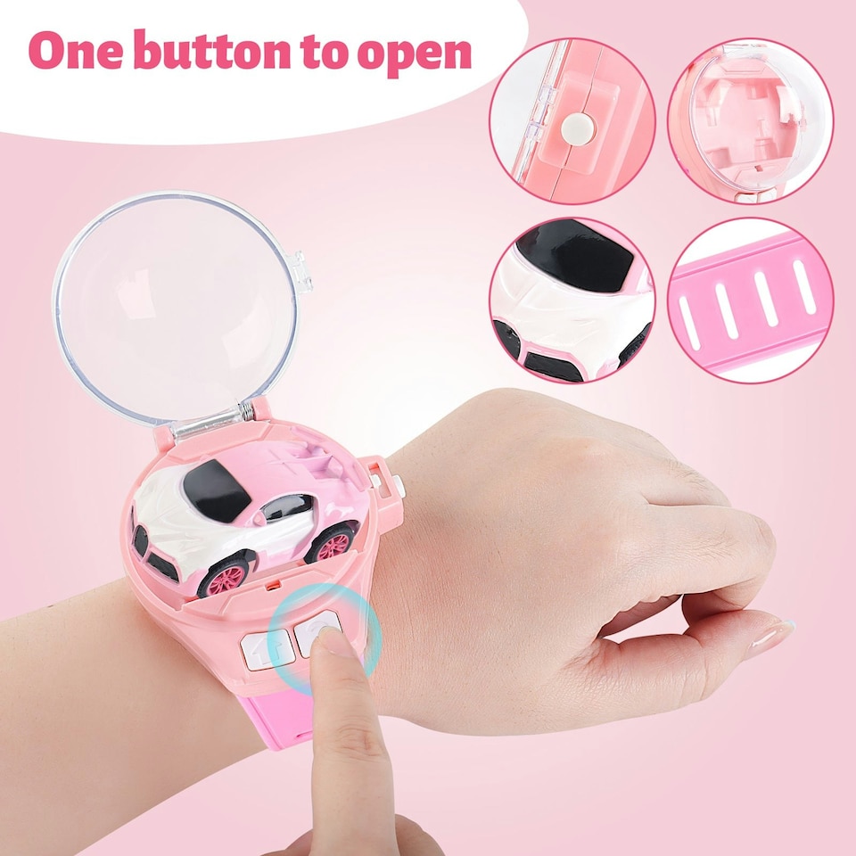 image 1 of Remote Control Cars Watch Toy Pink