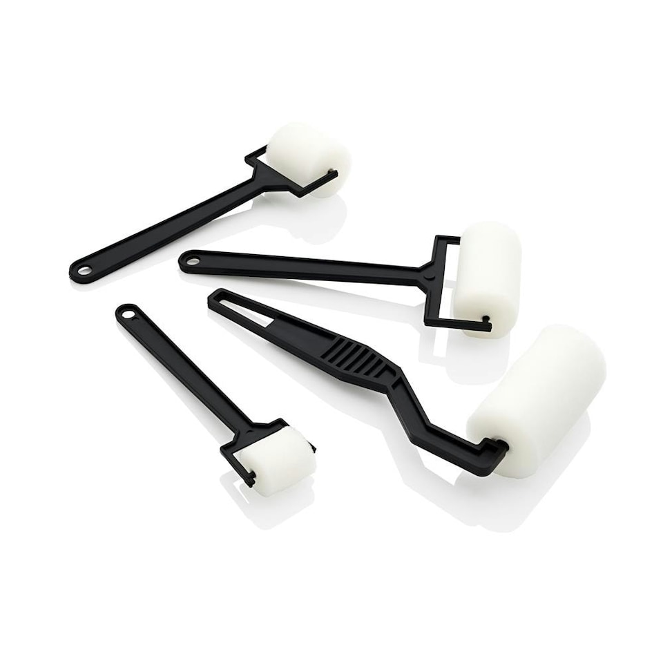 image 1 of Pack of 4 Assorted Sizes Professional Sponge Rollers by Icon Art