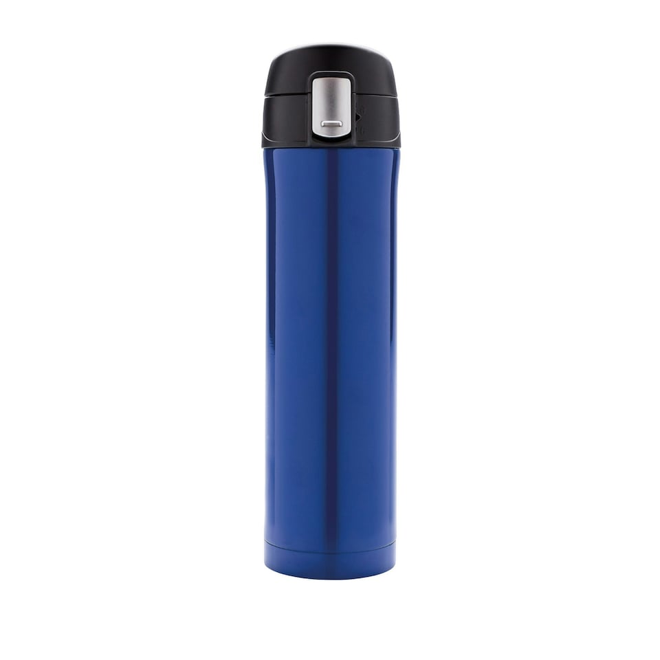 image 1 of XD Collection Lockable Recycled Stainless Steel Vacuum Insulated Flask - Blue - One Size