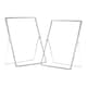 image 1 of Nicola Spring Standing Metal Photo Frames - 8" x 10" - Silver - Pack of 2 - Freestanding Picture Frame Display Frame Poster Frame Picture Display Silver | S