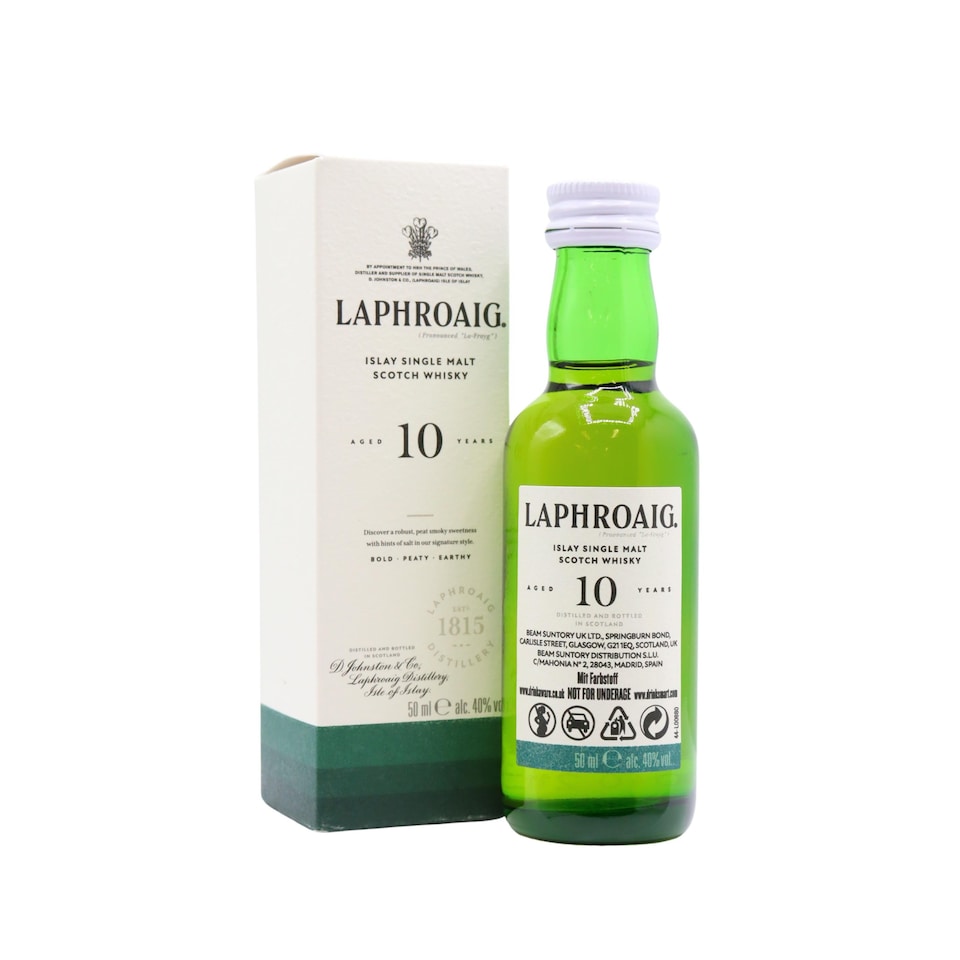 Laphroaig - Islay Single Malt Scotch 10 year old Whisky Miniature