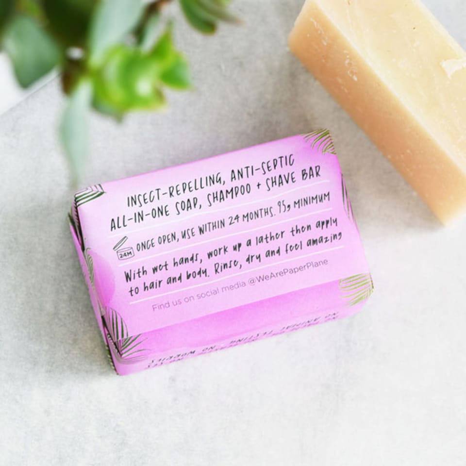 image 1 of Paper Plane Travel Bar Soap 95g