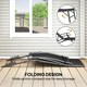 image 6 of Outsunny Set of 2 Garden Sun Loungers, Folding Chaise Lounge Chairs, Black 