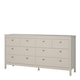 image 3 of Madrid Double Dresser 4+4 Drawers in Cashmere N/A