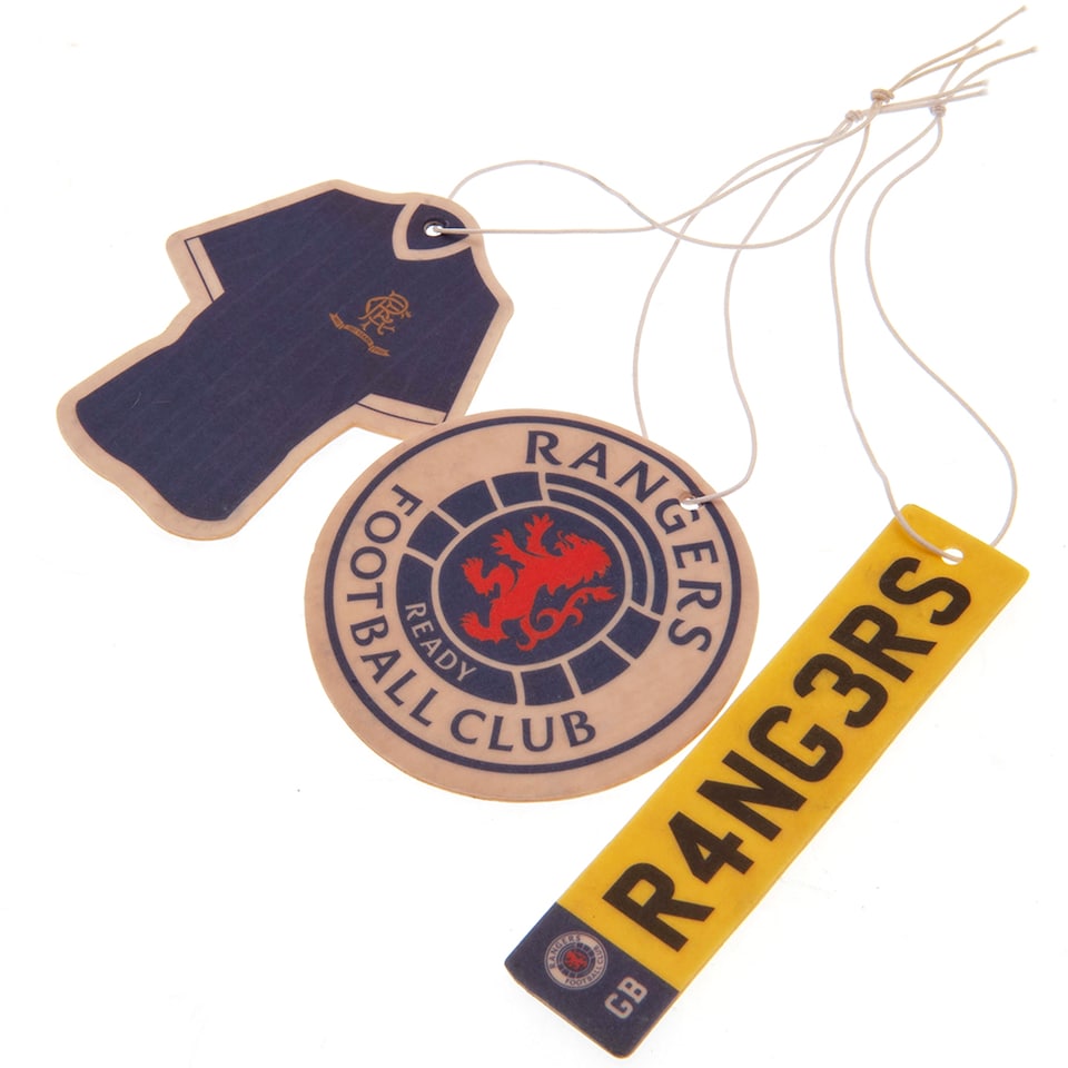 image 1 of Rangers FC Car Air Freshener (Pack of 3) | Blue | Navy/Yellow/White | 1