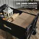 image 8 of Outsunny 120L Folding Collapsible Wagon with Adjustable Handle, Black
